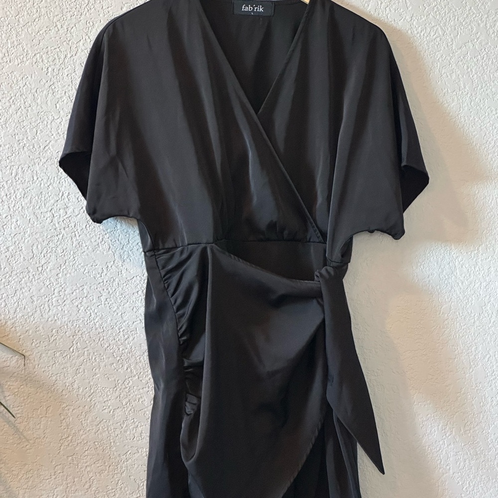 Fab’rik Black Front Wrap Romper 
Size L